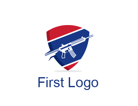 gun in badge security logo