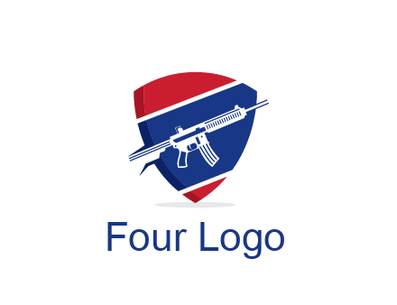 gun in badge security logo
