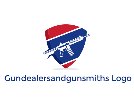 gun in badge security logo