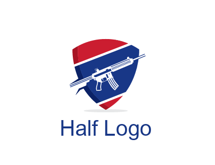 gun in badge security logo