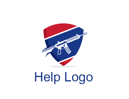 gun in badge security logo