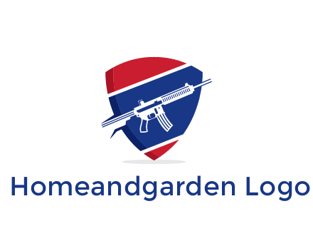 gun in badge security logo