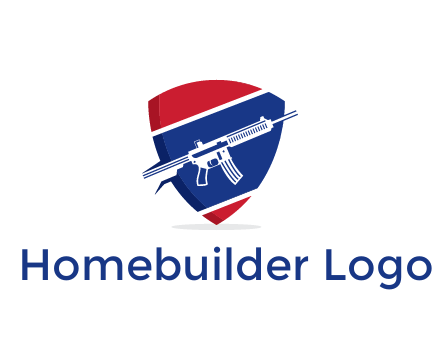 gun in badge security logo