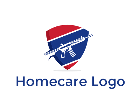 gun in badge security logo