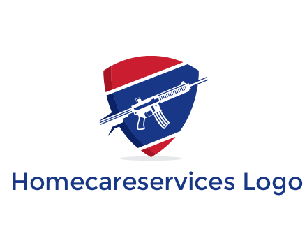 gun in badge security logo