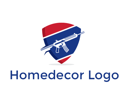 gun in badge security logo