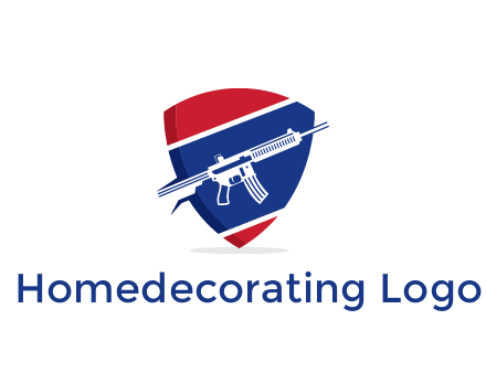 gun in badge security logo