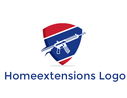 gun in badge security logo