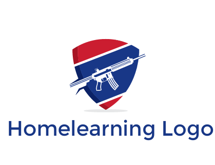 gun in badge security logo