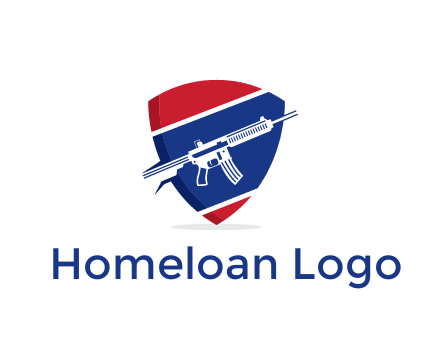 gun in badge security logo