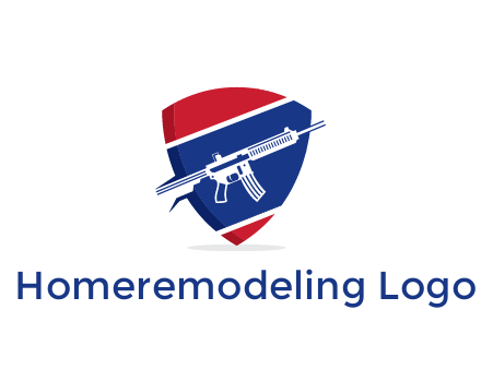 gun in badge security logo
