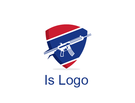 gun in badge security logo