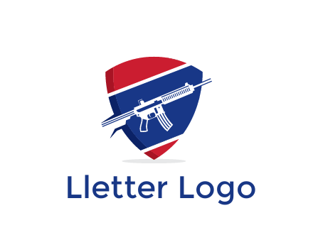 gun in badge security logo