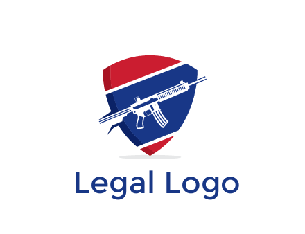 gun in badge security logo