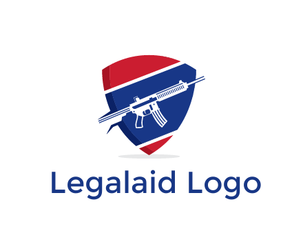 gun in badge security logo