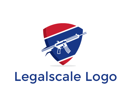 gun in badge security logo