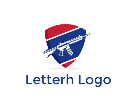 gun in badge security logo