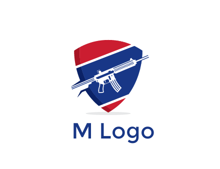 gun in badge security logo