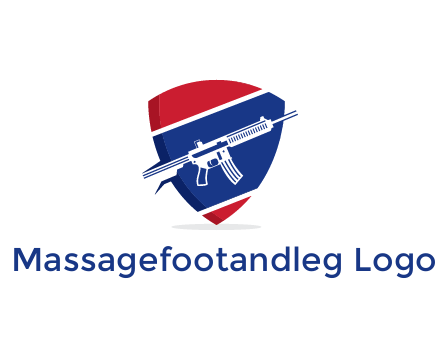 gun in badge security logo
