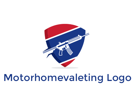 gun in badge security logo
