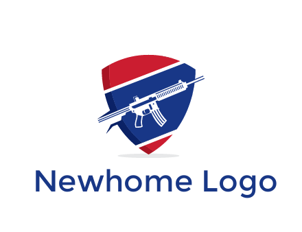 gun in badge security logo