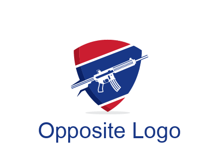 gun in badge security logo