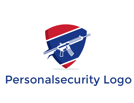 gun in badge security logo