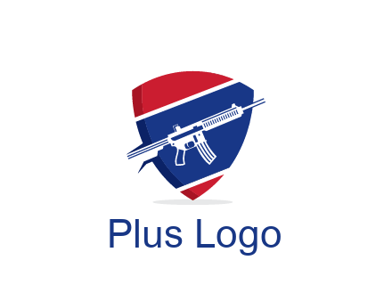 gun in badge security logo