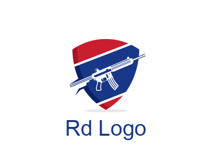 gun in badge security logo