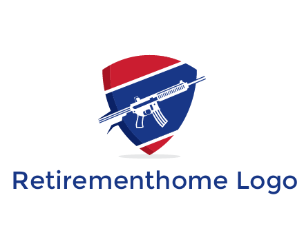 gun in badge security logo