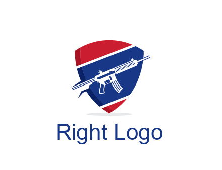 gun in badge security logo