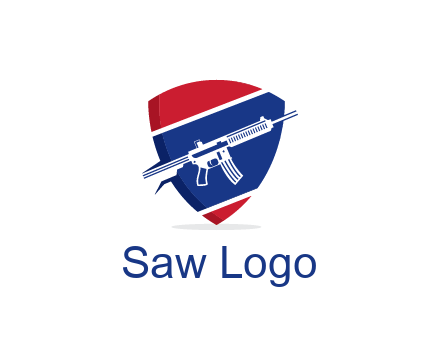gun in badge security logo