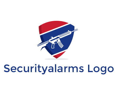 gun in badge security logo