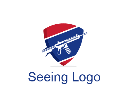 gun in badge security logo