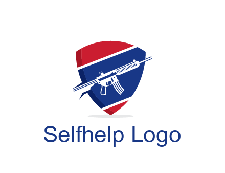 gun in badge security logo