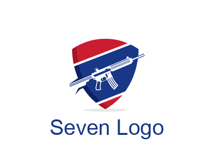 gun in badge security logo