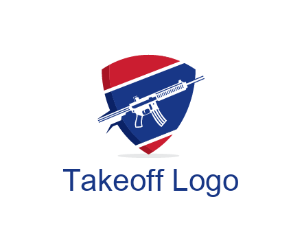 gun in badge security logo