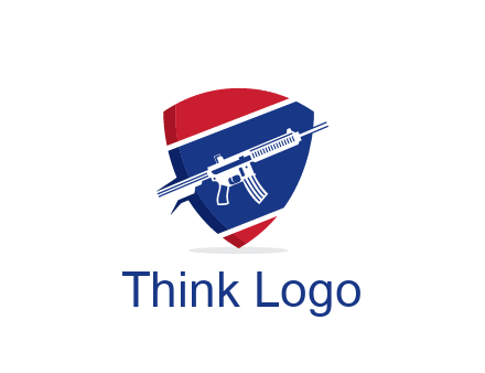 gun in badge security logo