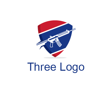 gun in badge security logo
