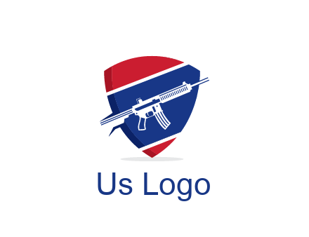 gun in badge security logo