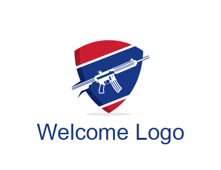 gun in badge security logo