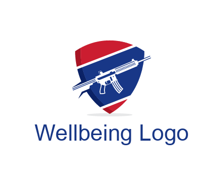 gun in badge security logo