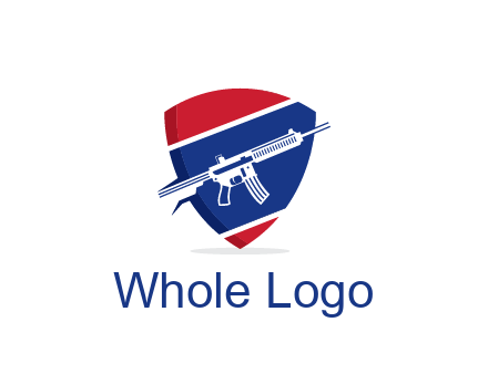 gun in badge security logo