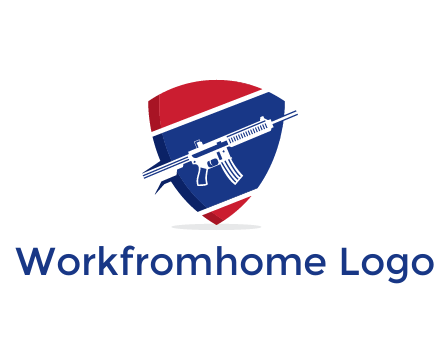 gun in badge security logo