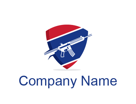 gun in badge security logo