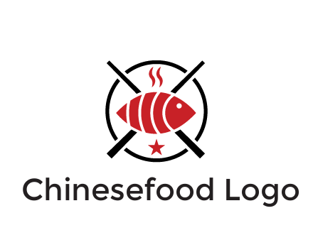sushi on plate with chopsticks restaurant logo