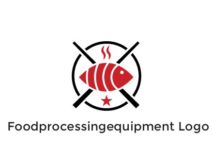 sushi on plate with chopsticks restaurant logo