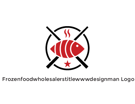 sushi on plate with chopsticks restaurant logo