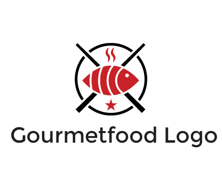 sushi on plate with chopsticks restaurant logo