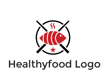 sushi on plate with chopsticks restaurant logo